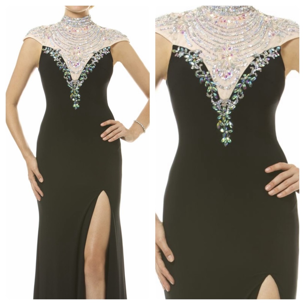 Beaded Temptation Gown with slit